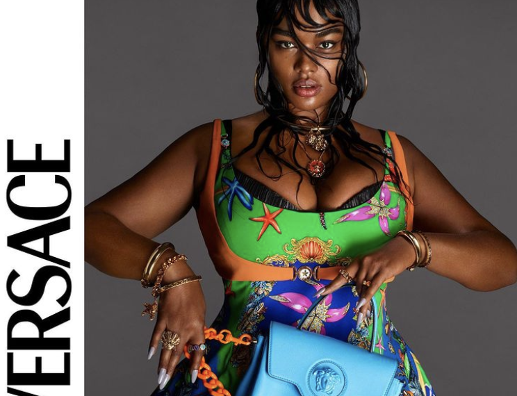 Versace Precious Lee Good Morning America GMA catwalk runway model