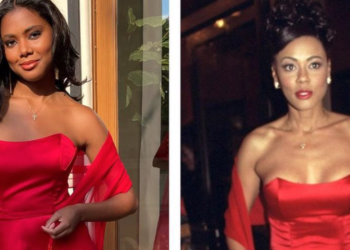 Lele Rochon, Asia Rochon Fuqua, Actress, Dress, Red, Carpet, Prom, Daughter