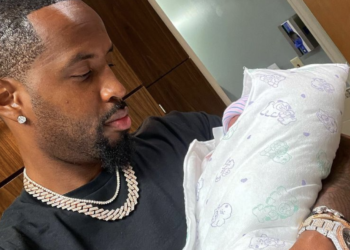 birth, son,Safaree,Erica,Mena, Monday