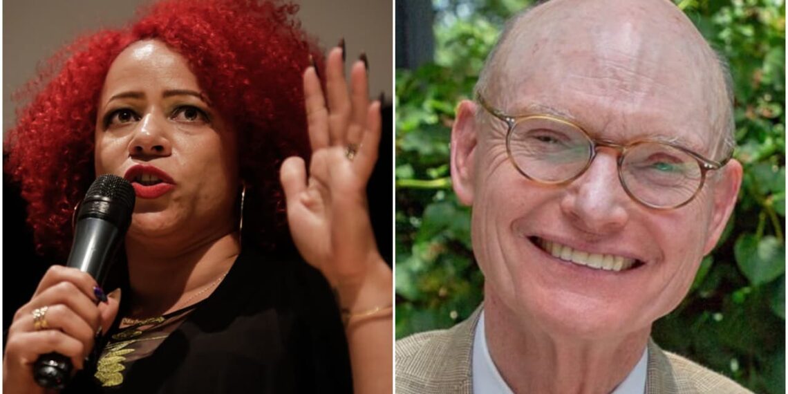 Nikole Hannah-Jones, Walter Hussman Jr., white, journalist, donor