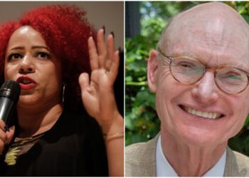 Nikole Hannah-Jones, Walter Hussman Jr., white, journalist, donor