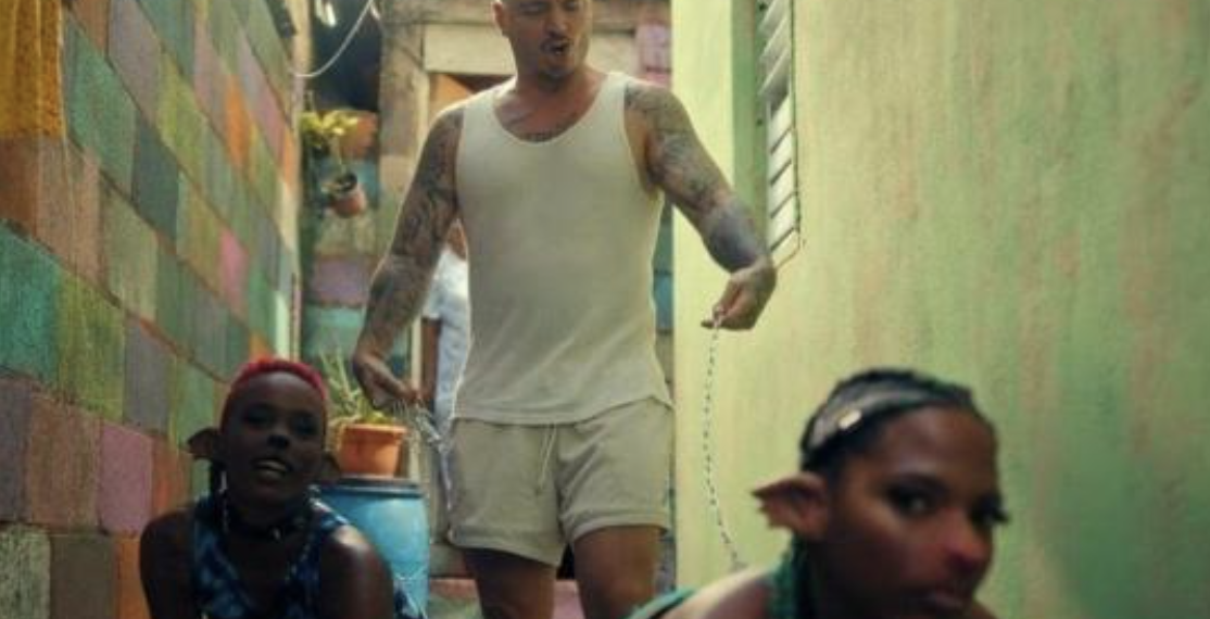 J Balvin, apology, Perra, music video, leash, Tokischa
