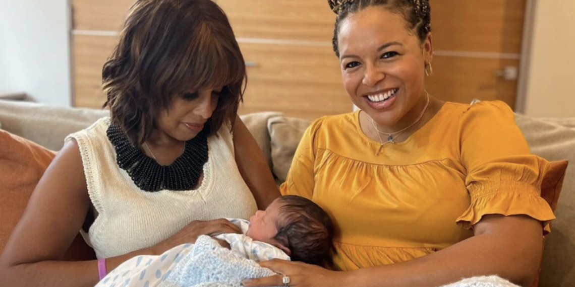 Kirby Bumpus,Gayle King, Luca, family, photo,1986