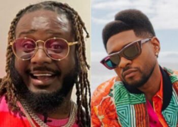 autotune, dispute, T-Pain, stage, Usher, hug