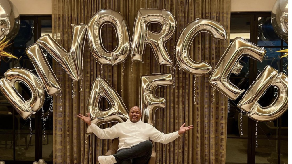 Dr. Dre, Nicole Young, Divorce, Ex-Wife, Celebrate, balloons, Instagram