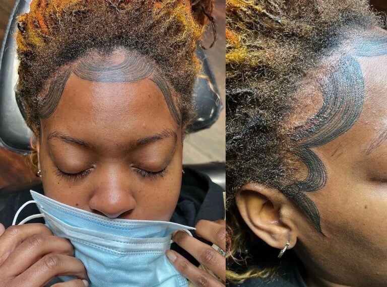 Texas Woman Tattoo's Baby Hairs Across Her Head