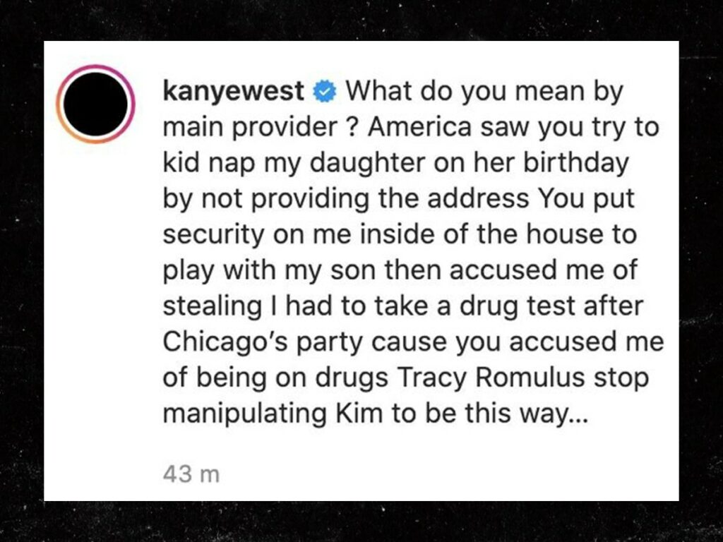 Kanye West, Yellow, Notepad, Instagram, Post, Kim Kardashian, Court, Documents.