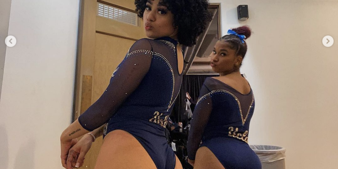 Jordan Chiles, Sekai Wright, gymnastics,UCLA, routine, performance,Utah,competition