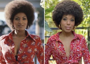 Kerry Washington, Actress, Homage, 1970s, Icon, Pam Grier, Foxy Brown, Recreate, Photo, Instagram, Twitter, Women's History Month, Black History Month, Wilma Rudolph, Olympic, Athlete