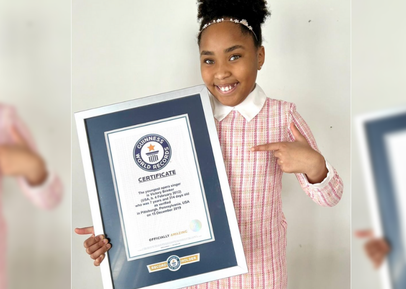 Black, girl, youngest, opera, singer, Victory, Brinker, Guinness World Record,