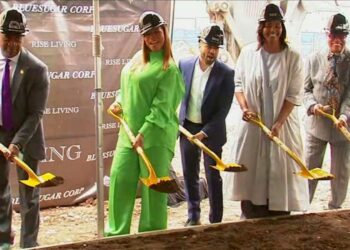 Queen Latifah, Rapper, Actress, Newark, New Jersey, Affordable, Housing, Development, Rise Living, Groundbreaking Ceremony, Blue Sugar Corp, Co-President.