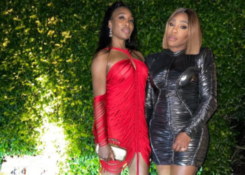 Venus and Serena Williams, Instagram, designer, dress, mini dress, wedding, bride, Beckham