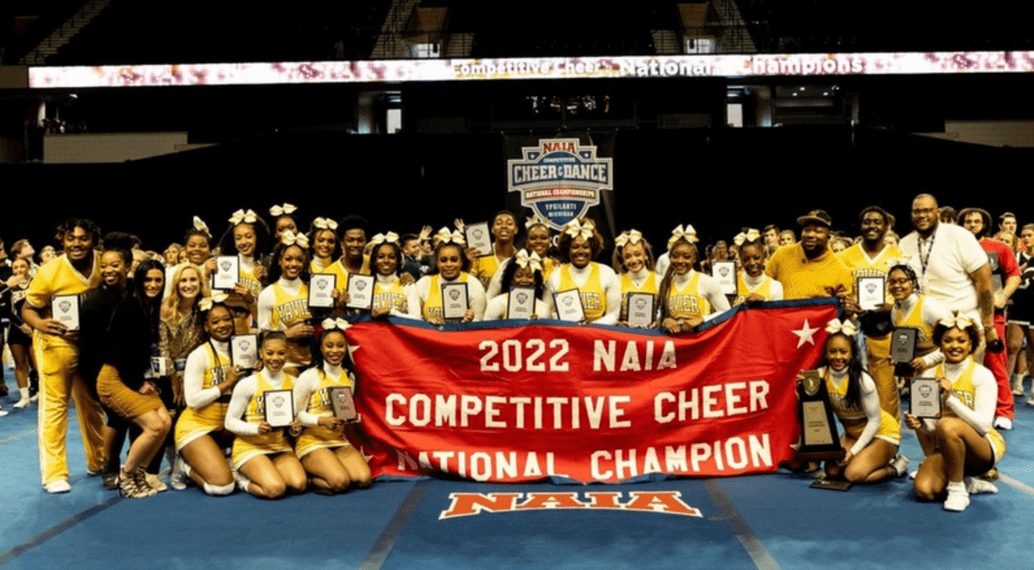 Xavier University Cheerleading Squad NAIA championship