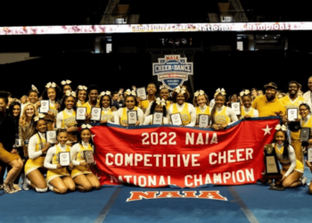 Xavier University Cheerleading Squad NAIA championship