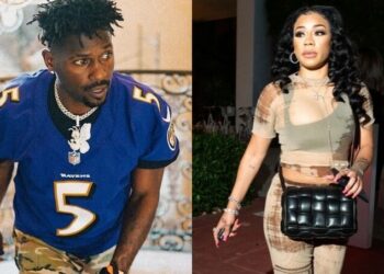 Football star Antonio Brown singer Keyshia Cole Instagram Live video social media