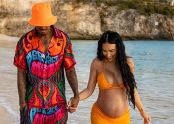 Bre Tiesi, Nick Cannon, BabyMoonin, pregnancy, Bahamas, Instagram, baby boy, model, couple, intimate, photos, Instagram