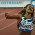 Sha'Carri Richardson, Track, Athlete, Duval County Challenge American Track League, Hodges Stadium, Jacksonville, Florida, Won, 100 Meter, Race, Jamaican, Elaine Thompson-Herah, Competition, Pre Classic, Eugene, Oregon.