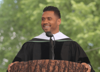 NFL star Russell Wilson commencement speech honorary degree Dartmouth University