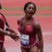 American Sprinter, Track Star, Sha'Carri Richardson, Won, Women's 100 Metre Race, 2022 Star Athletic Series, Montverde, Florida, Meet, 10.73 Seconds, First Place, World Athletic Championships, Eugene, Oregon.