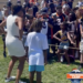 singer Ciara Level Up Dance challenge little girl fan Denver Broncos training camp