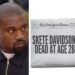 rapper Kanye West Instagram post Pete Davidson Kim Kardashian breakup Skete dead