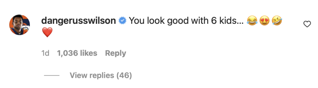 Russell Wilson Instagram post