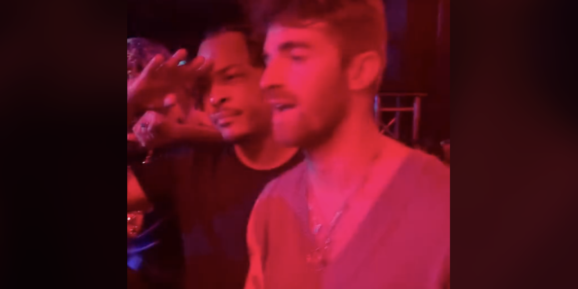 Drew Taggart, T.I., The Chainsmokers, kiss, punch, face