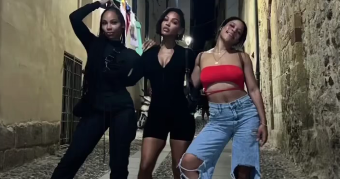 Meagan Good, La'Myia, Lexus, sisters, actress, post, Rome, Italy, wine