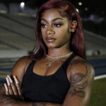 track star Sha'Carri Richardson competition 100m race