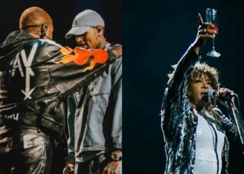 R&B crooner Chris Brown legend Anita Baker Usher birthday latest My Way Las Vegas Residency show