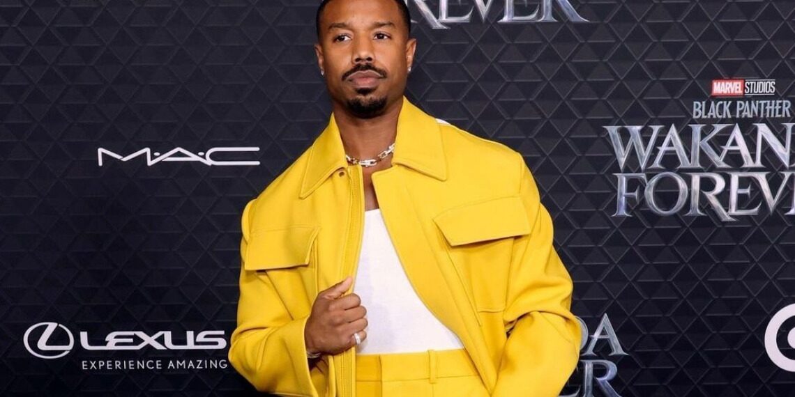 Black Panther, actor, The Mask, Jim Carrey, Steve Harvey, yellow, suit, Michael B. Jordan