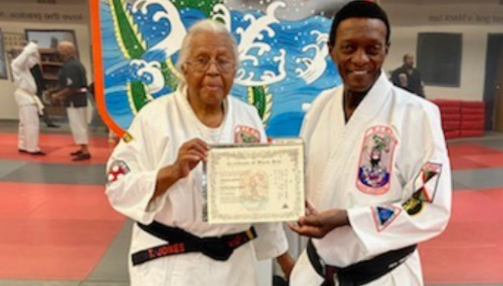 Thelma, Jones, karate, black belt, Detroit, Michigan, birthday, celebrate