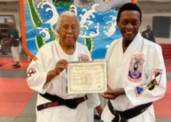 Thelma, Jones, karate, black belt, Detroit, Michigan, birthday, celebrate