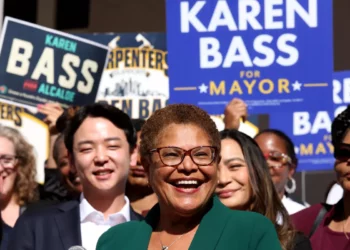 California politician Karen Bass Los Angeles mayoral billionaire democrat Rick Caruso