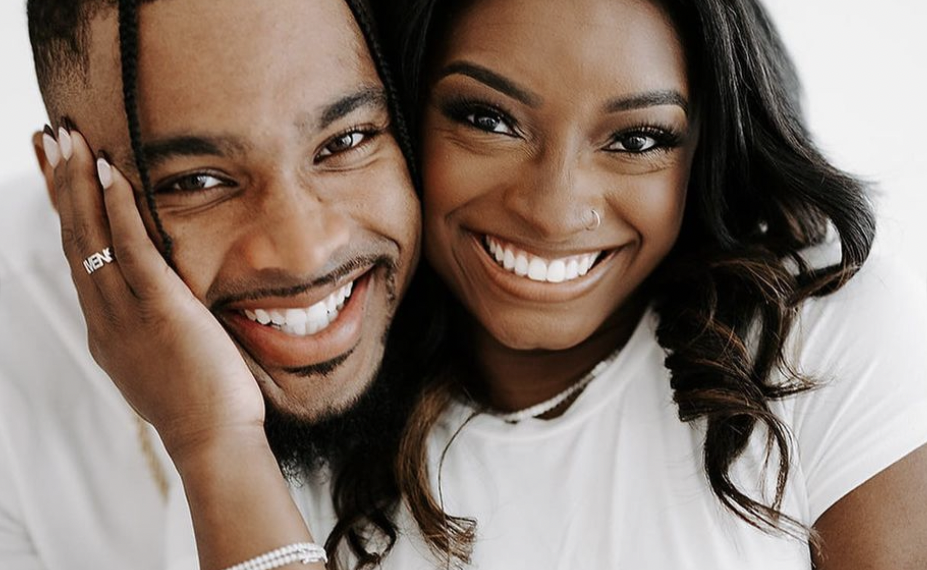 Olympic gold medalist Simone Biles and fiancé Jonathan Owens recently shared engagement photos ahead of their 2023 wedding.