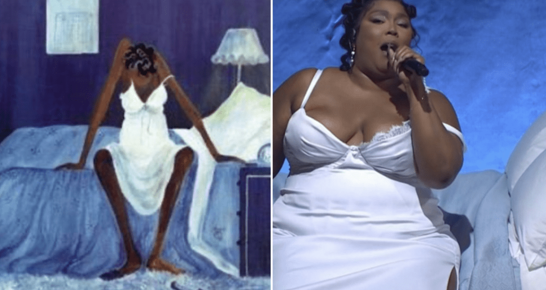 award-winning entertainer Lizzo paid homage iconic Black painting recent Saturday Night Live 'SNL' performance