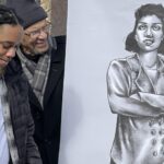 ceremony, cells, Bryce Cobbs, drawing, family, artist, statue, Robert E. Lee, Henrietta Lacks