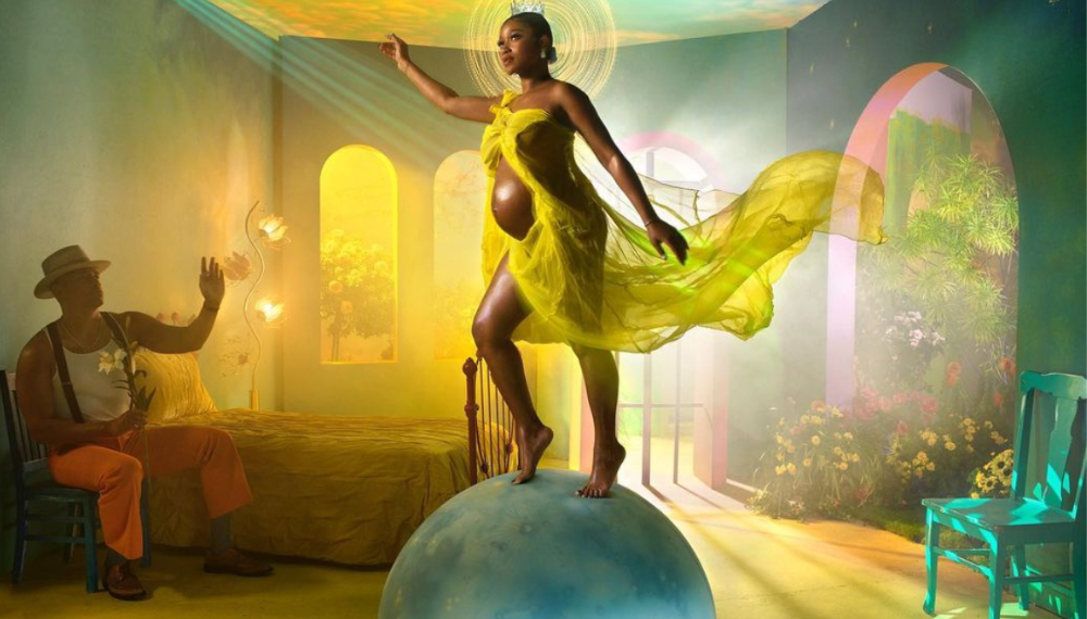 pregnancy, maternity, David, LaChapelle, Keke, Palmer, Instagram, photo,