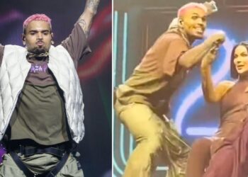 Take You Down, concert, singer, phone, lap dance, Berlin, fan, stage, Chris Brown